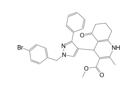 methyl 4-[1-(4-bromobenzyl)-3-phenyl-1H-pyrazol-4-yl]-2-methyl-5-oxo-1,4,5,6,7,8-hexahydro-3-quinolinecarboxylate