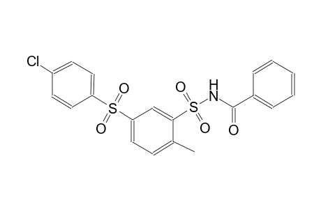benzenesulfonamide, N-benzoyl-5-[(4-chlorophenyl)sulfonyl]-2-methyl-