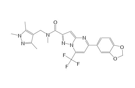 5-(1,3-benzodioxol-5-yl)-N-methyl-7-(trifluoromethyl)-N-[(1,3,5-trimethyl-1H-pyrazol-4-yl)methyl]pyrazolo[1,5-a]pyrimidine-2-carboxamide
