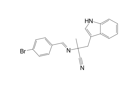 2-[(E)-(4-Bromobenzylidene)amino]-3-(1H-indol-3-yl)-2-methylpropanenitrile