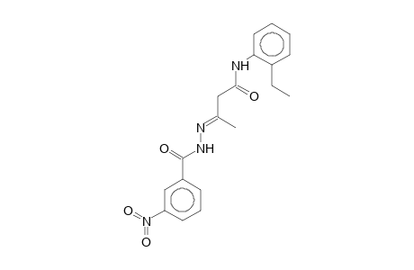 (3E)-N-(2-Ethylphenyl)-3-[(3-nitrobenzoyl)hydrazono]butanamide