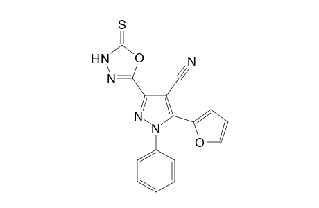 2-[4-Cyano-5-(2-furyl)-1-phenylpyrazol-3-yl]-5-thioxo-1,3,4-oxadiazole