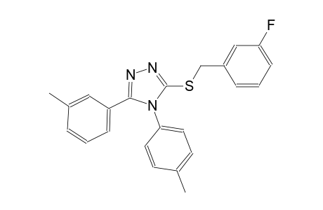 3-fluorobenzyl 5-(3-methylphenyl)-4-(4-methylphenyl)-4H-1,2,4-triazol-3-yl sulfide