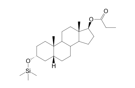 5.beta.-Androstane-3.alpha.,17.beta.-diol, O17-propionyl, O3-TMS