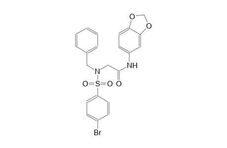 N-(1,3-benzodioxol-5-yl)-2-{benzyl[(4-bromophenyl)sulfonyl]amino}acetamide