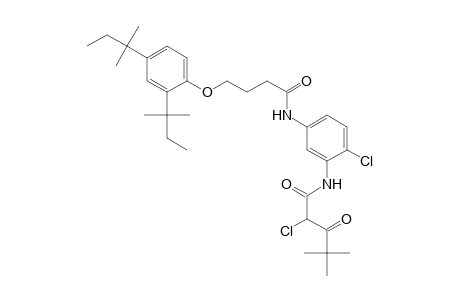 Pentanamide, N-[5-[[4-[2,4-bis(1,1-dimethylpropyl)phenoxy]-1-oxobutyl]amino]-2-chlorophenyl]-2-chloro-4,4-dimethyl-3-oxo-