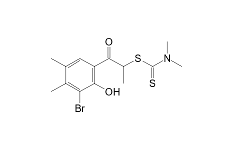 3'-bromo-4',5'-dimethyl-2'-hydroxy-2-mercaptoprophenone, 2-(dimethyldithiocarbamate)