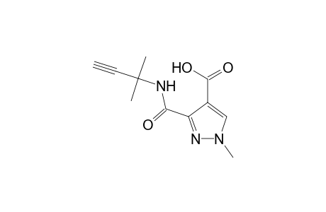 1H-Pyrazole-4-carboxylic acid, 3-[[(1,1-dimethyl-2-propynyl)amino]carbonyl]-1-methyl-