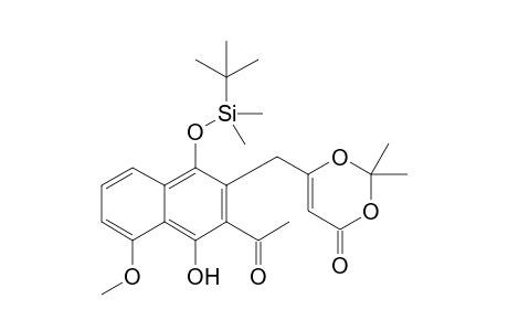 6-[(3-Acetyl-1-tert-butyldimethylsiloxy-4-hydroxy-5-methoxy-2-naphthyl)methyl]-2,2-dimethyl-4H-1,3-dioxin-4-one