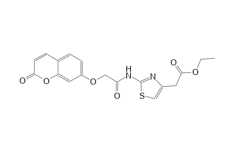 4-thiazoleacetic acid, 2-[[[(2-oxo-2H-1-benzopyran-7-yl)oxy]acetyl]amino]-, ethyl ester