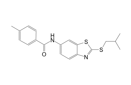 N-[2-(isobutylsulfanyl)-1,3-benzothiazol-6-yl]-4-methylbenzamide