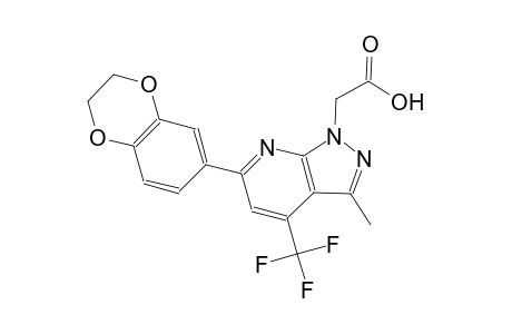 1H-pyrazolo[3,4-b]pyridine-1-acetic acid, 6-(2,3-dihydro-1,4-benzodioxin-6-yl)-3-methyl-4-(trifluoromethyl)-
