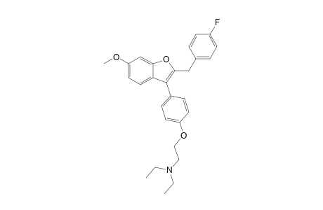 2-(p-Fluorobenzyl)-3-[(N,N-diethylaminoethoxy)phenyl]-6-methoxy-benzofuran