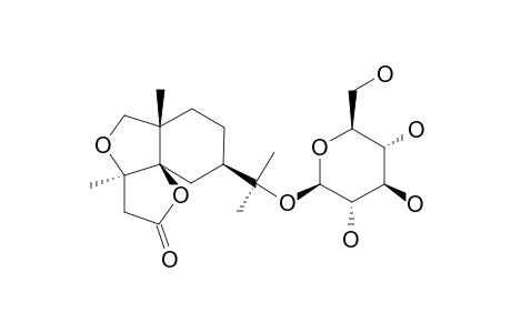 NICOTABALACTONECOSIDE;DIHYDRODEACETYL-PHYTUBERIN-2-ONE-11-O-BETA-D-GLUCOPYRANOSIDE