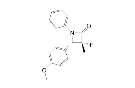 (3R,4S)-3-fluoro-4-(4-methoxyphenyl)-3-methyl-1-phenyl-2-azetidinone