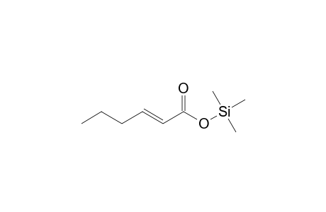 (E)-2-Hexenoic acid TMS