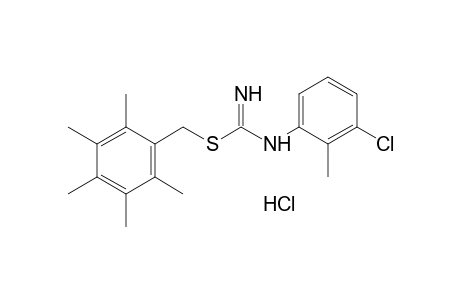 3-(3-chloro-o-tolyl)-2-(2,3,4,5,6-pentamethylbenzyl)-2-thiopseudourea, monohydrochloride