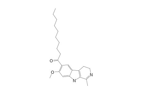 10-DECANLOYL-11-METHOXY-3-METHYL-5,6-DIHYDRO-BETA-CARBOLINE