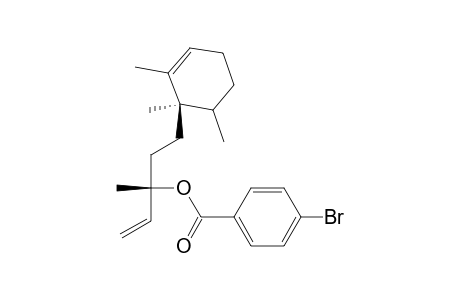 Benzoic acid, 4-bromo-, 1-methyl-1-[2-(1,2,6-trimethyl-2-cyclohexen-1-yl)ethyl]-2-propenyl ester, [1S-[1.alpha.(S*),6.beta.]]-