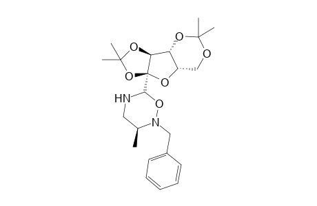 (+)-trans-2-Benzyl-6-(2-deoxy-3,5-O-isopropylidene-1,2-isopropyldioxy-.beta.,L-xylo-furanosyl)-3-methyl-1,2,5-oxadiazinane