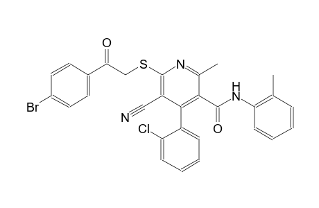 3-pyridinecarboxamide, 6-[[2-(4-bromophenyl)-2-oxoethyl]thio]-4-(2-chlorophenyl)-5-cyano-2-methyl-N-(2-methylphenyl)-