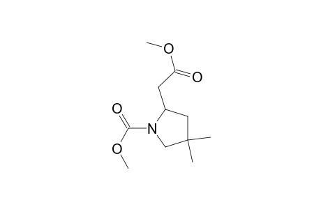 2-Pyrrolidineacetic acid, 1-(methoxycarbonyl)-4,4-dimethyl-, methyl ester, (.+-.)-