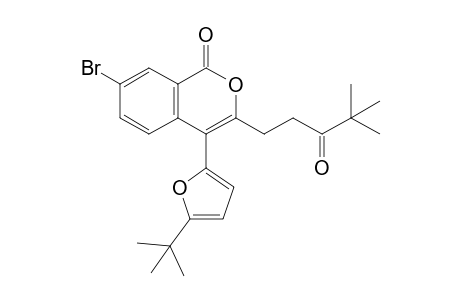 7-Bromanyl-4-(5-tert-butylfuran-2-yl)-3-(4,4-dimethyl-3-oxidanylidene-pentyl)isochromen-1-one