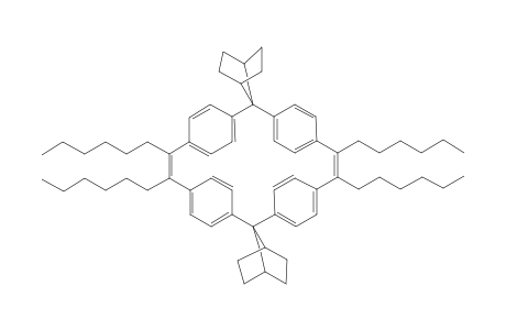 1,2,16,17-Tetrahexyl-9,24-(1,4-cyclohexadiyl)[2.1.2.1]paracyclophane-1,16-diene
