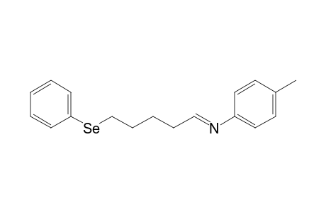 N-(5-Benzeneselenylpent-1-ylidene)-4-methylaniline