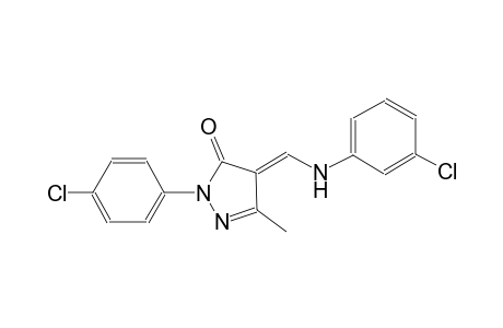 3H-pyrazol-3-one, 2-(4-chlorophenyl)-4-[[(3-chlorophenyl)amino]methylene]-2,4-dihydro-5-methyl-, (4E)-
