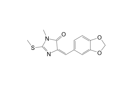(5E)-3-methyl-2-(methylthio)-5-piperonylidene-2-imidazolin-4-one