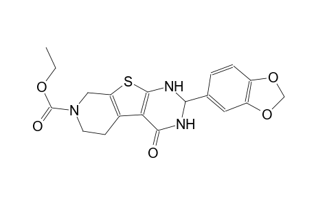 ethyl 2-(1,3-benzodioxol-5-yl)-4-oxo-1,3,4,5,6,8-hexahydropyrido[4',3':4,5]thieno[2,3-d]pyrimidine-7(2H)-carboxylate