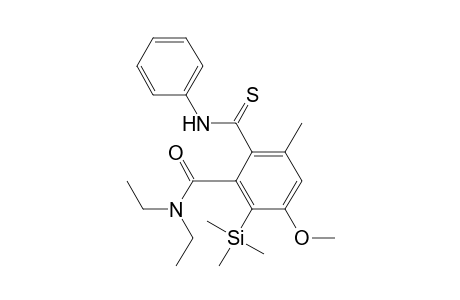 N,N-diethyl-5-methoxy-3-methyl-2-(phenylthio-carbamoyl)-6-(trimethylsilyl)benzamide