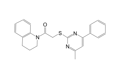 1-{[(4-methyl-6-phenyl-2-pyrimidinyl)sulfanyl]acetyl}-1,2,3,4-tetrahydroquinoline