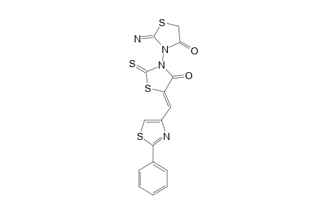 3-(2-IMINO-4-OXATHIAZOILDIN-3-YL)-5-[(2-PHENYL-1,3-THIAZOL-4-YL)-METHYLENE]-2-THIOXOTHIAZOLIDIN-4-ONE