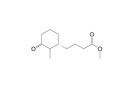 Cyclohexanebutanoic acid, 2-methyl-3-oxo-, methyl ester, [1R-(1.alpha.,2.beta.)]-