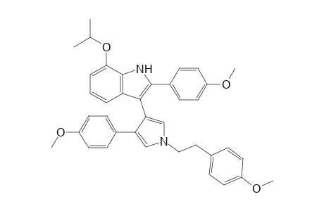 7-Isopropoxy-2-(4-methoxyphenyl)-3-[1-(2-(4-methoxyphenyl)ethyl)-3-(4-methoxyphenyl)pyrrol-4-yl]indole