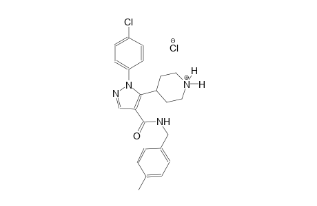 piperidinium, 4-[1-(4-chlorophenyl)-4-[[[(4-methylphenyl)methyl]amino]carbonyl]-1H-pyrazol-5-yl]-, chloride