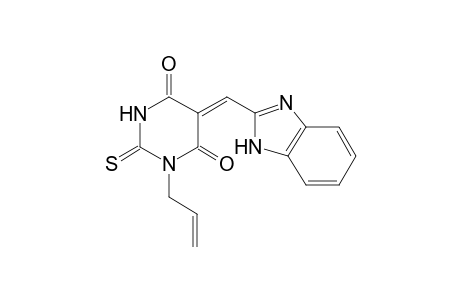 (5Z)-1-allyl-5-(1H-benzimidazol-2-ylmethylene)-2-thioxo-hexahydropyrimidine-4,6-dione