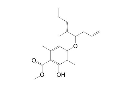 methyl 2-hydroxy-3,6-dimethyl-4-((5-methylocta-1,5-dien-4-yl)oxy)benzoate