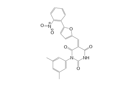 (5Z)-1-(3,5-dimethylphenyl)-5-{[5-(2-nitrophenyl)-2-furyl]methylene}-2,4,6(1H,3H,5H)-pyrimidinetrione