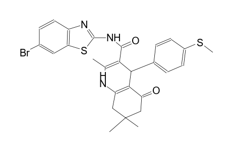 N-(6-bromo-1,3-benzothiazol-2-yl)-2,7,7-trimethyl-4-[4-(methylsulfanyl)phenyl]-5-oxo-1,4,5,6,7,8-hexahydro-3-quinolinecarboxamide
