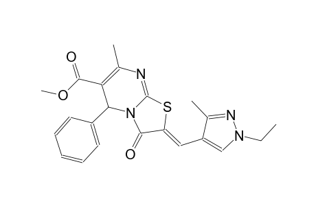methyl (2Z)-2-[(1-ethyl-3-methyl-1H-pyrazol-4-yl)methylene]-7-methyl-3-oxo-5-phenyl-2,3-dihydro-5H-[1,3]thiazolo[3,2-a]pyrimidine-6-carboxylate