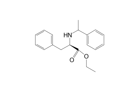Ethyl 3-phenyl-2-((R)-1-phenylethyl)amino)propanoate