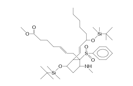 Methyl-(5Z,13E,8R,9S,11R,12S,15S)-11,15-bis-(tert.-butyldimethylsiloxy)-9-methylamino)-8-(phenylsulfonyl)-5,13-prostadie