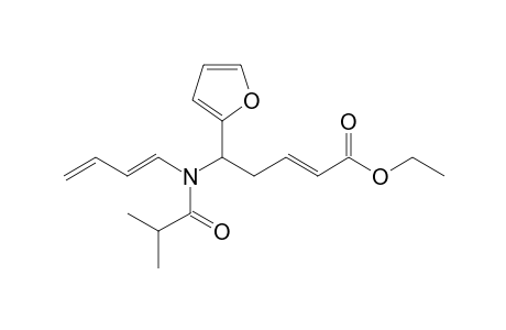 Ethyl rac-(E)-5-[N-{(E)-Buta-1,3-dienyl}isobutyramido]-5-(furan-2-yl)pent-2-enoate