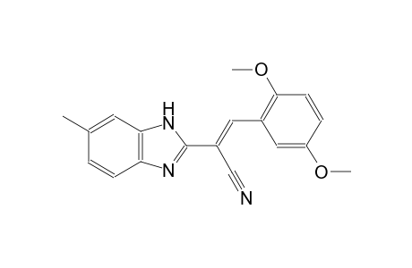 (2E)-3-(2,5-dimethoxyphenyl)-2-(6-methyl-1H-benzimidazol-2-yl)-2-propenenitrile