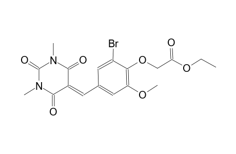 acetic acid, [2-bromo-6-methoxy-4-[(tetrahydro-1,3-dimethyl-2,4,6-trioxo-5(2H)-pyrimidinylidene)methyl]phenoxy]-, ethyl ester