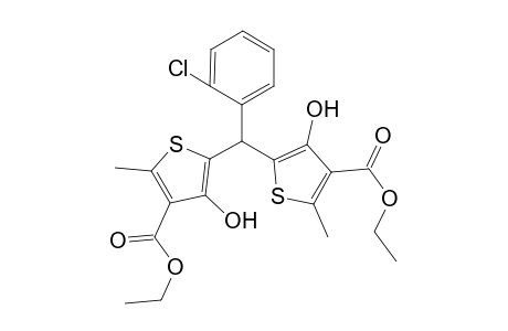 3-Thiophenecarboxylic acid, 5-[(2-chlorophenyl)[4-(ethoxycarbonyl)-3-hydroxy-5-methyl-2-thienyl]methyl]-4-hydroxy-2-methyl-, ethyl ester