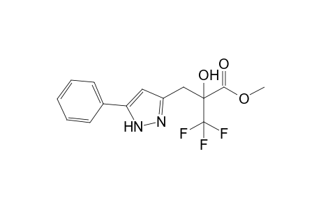 Methyl .alpha.-hydroxy-5-phenyl-.alpha.-(trifluoromethyl)-1H-pyrazole-3-propanoate